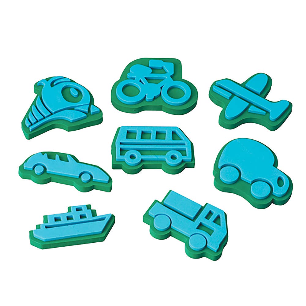 8 Piece Jumbo Ink Transportation Stampers for Kids