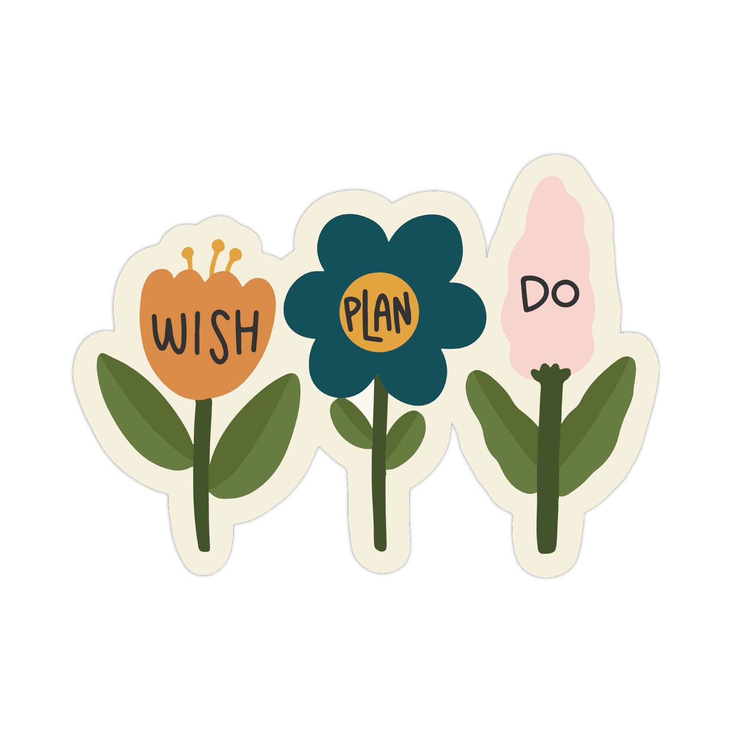 Wish Plan Do Sticker: Vinyl Sticker