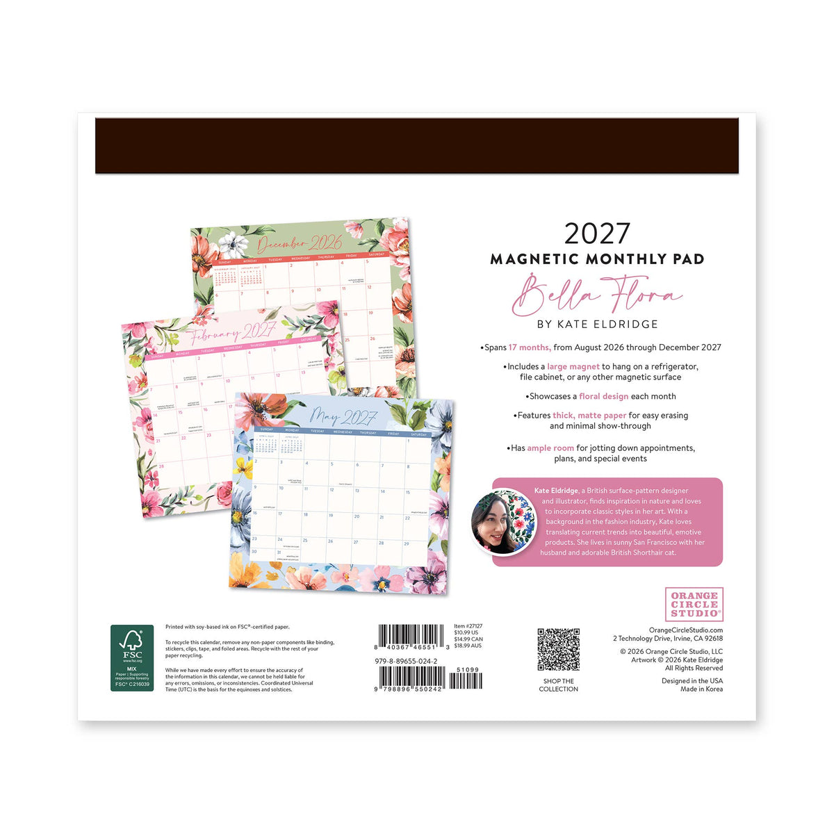 2027 Bella Flora Magnetic Monthly Pad