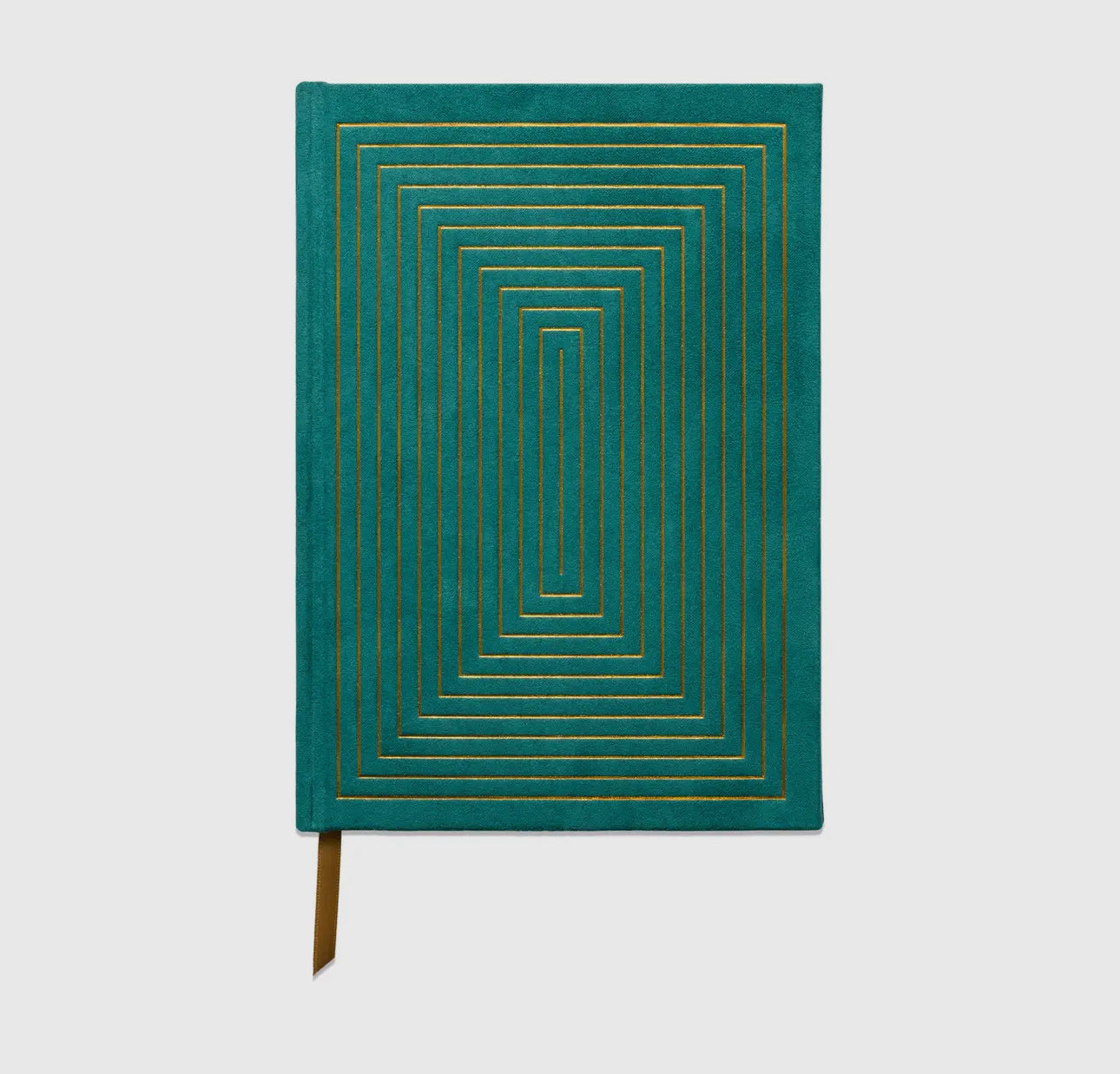Hard Cover Suede Green Linear Journal