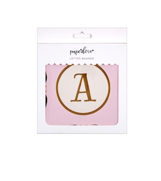 Pink and White Banner