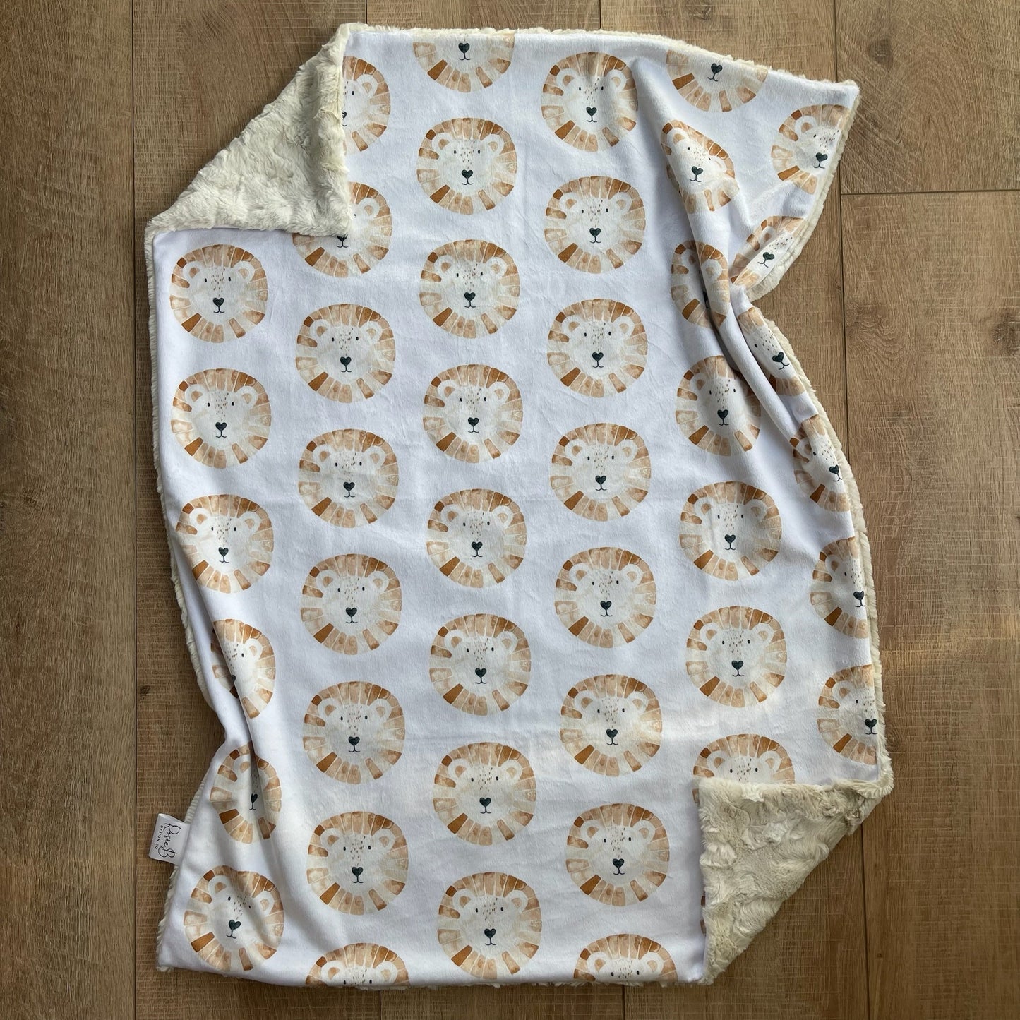 Newborn Baby Blanket - Lion Safari Faces