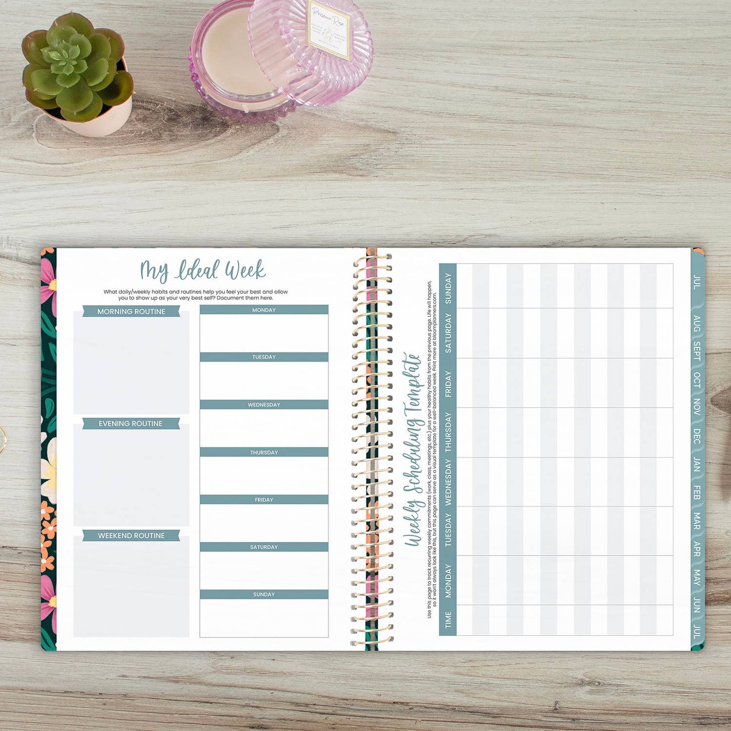 2026-27 Soft Cover Academic Planner, 8.5x11 Size: Blooming Wildly