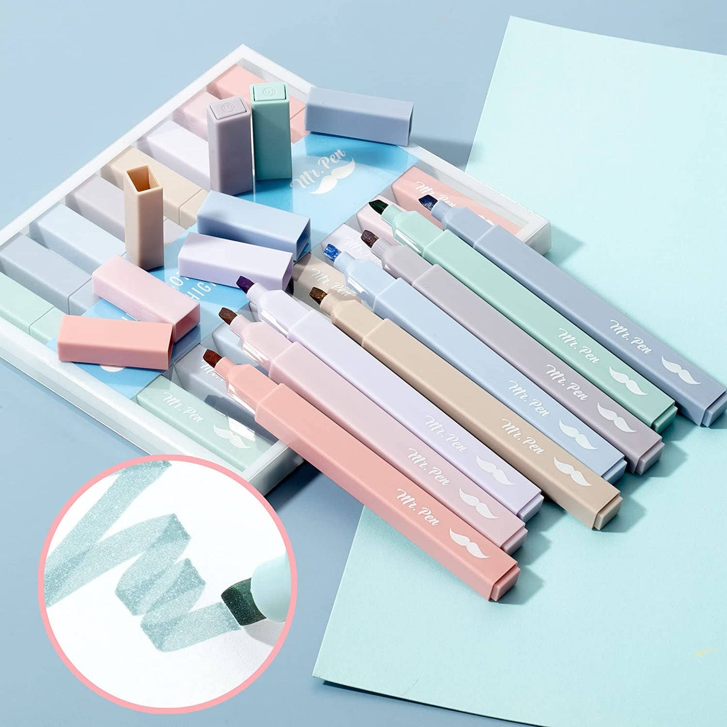 Aesthetic Highlighters, Pastel, 8 Pack: Pastel