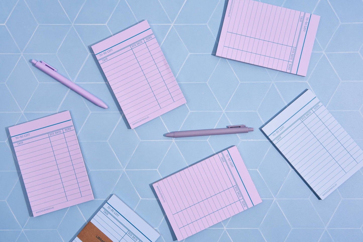 Blue -Library Card Notepad