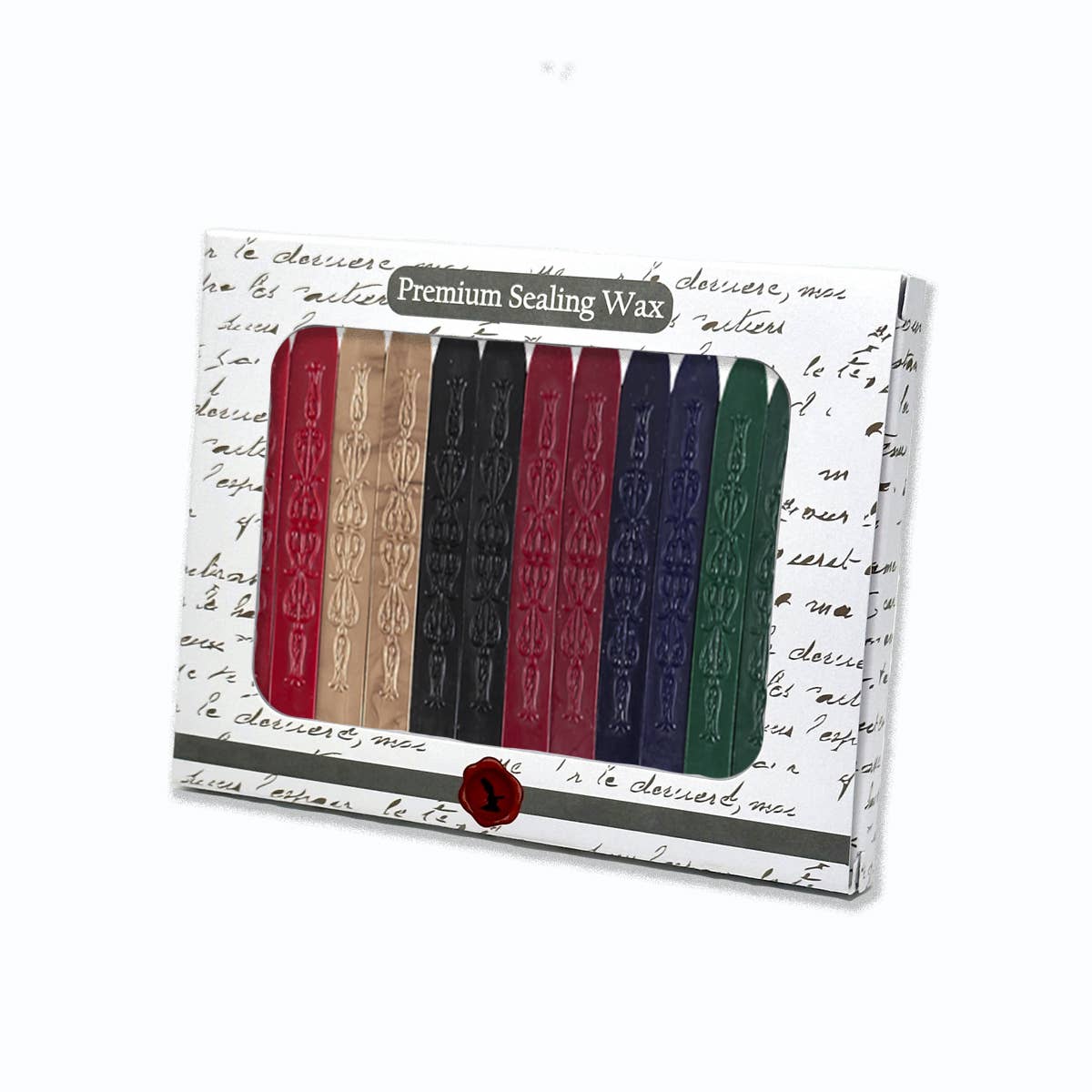 Premium  Sealing Wax Sticks with Wick-Assortm.PK/12-multi: Multi