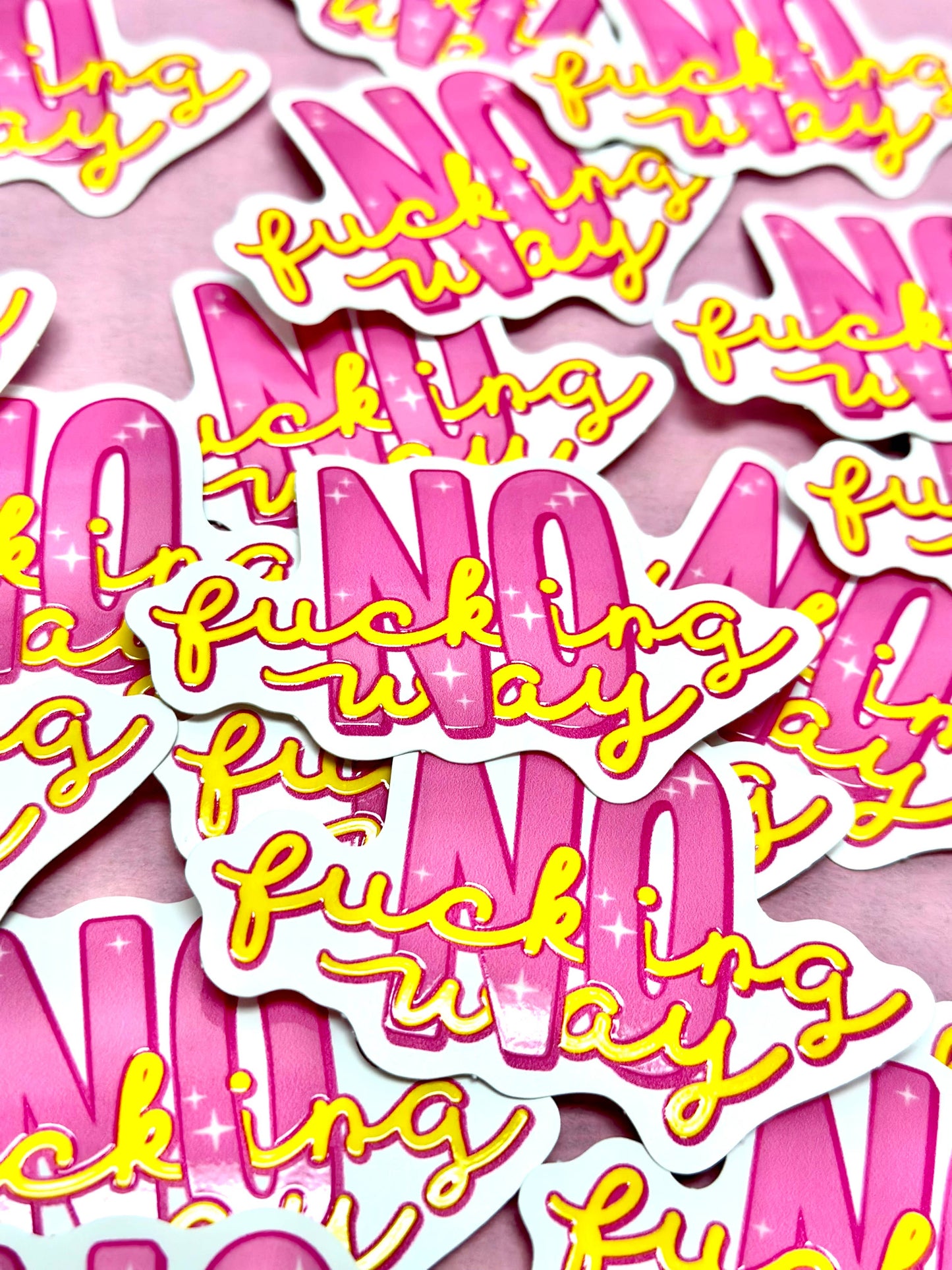 No Fucking Way Stickers Vinyl Waterproof Stickers