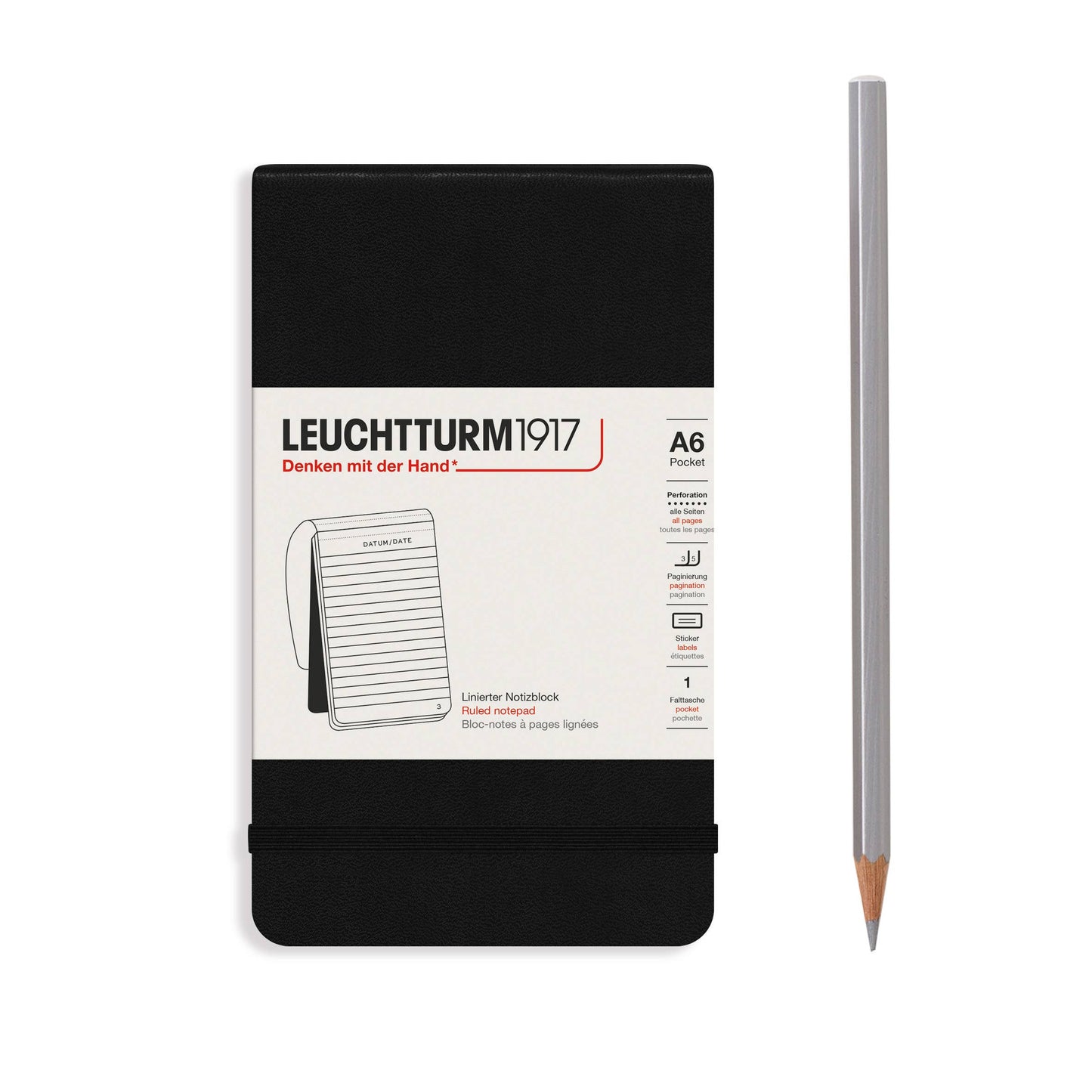 Notepads Pocket (A6): Dotted / Black