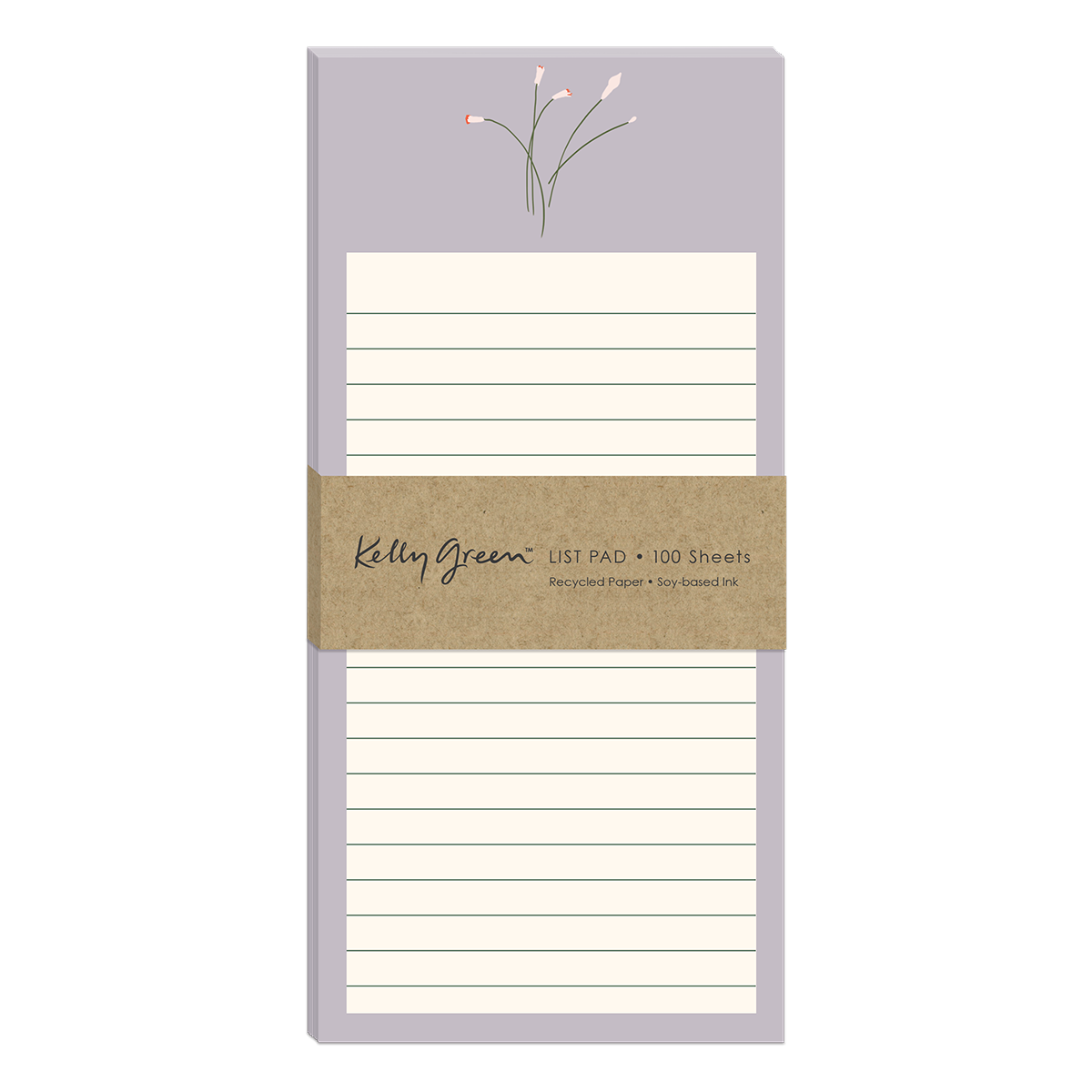 MAGNETIC LIST PAD DELICATE FLORAL LAVENDER