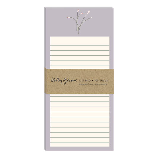MAGNETIC LIST PAD DELICATE FLORAL LAVENDER