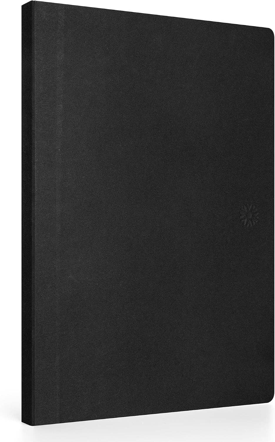 Lay Flat Dot Grid Notebook 6x8.5in, Black Spine