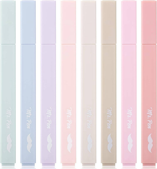 Aesthetic Highlighters, Pastel, 8 Pack: Morandi