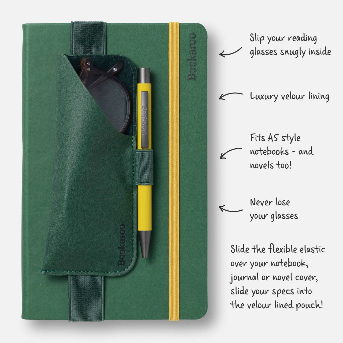 Bookaroo Glasses Case: Black