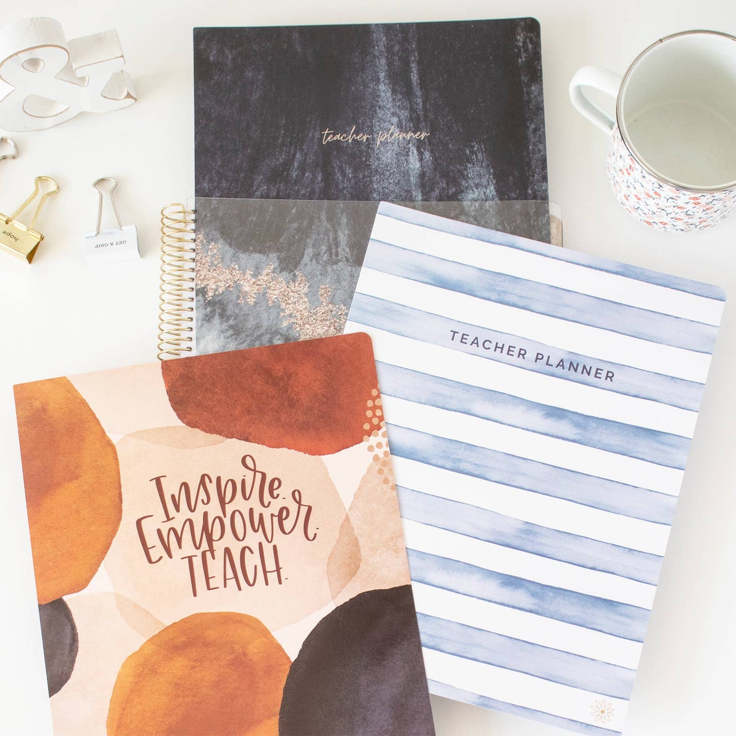 Undated Teacher Planners, Interchangeable: Neutral