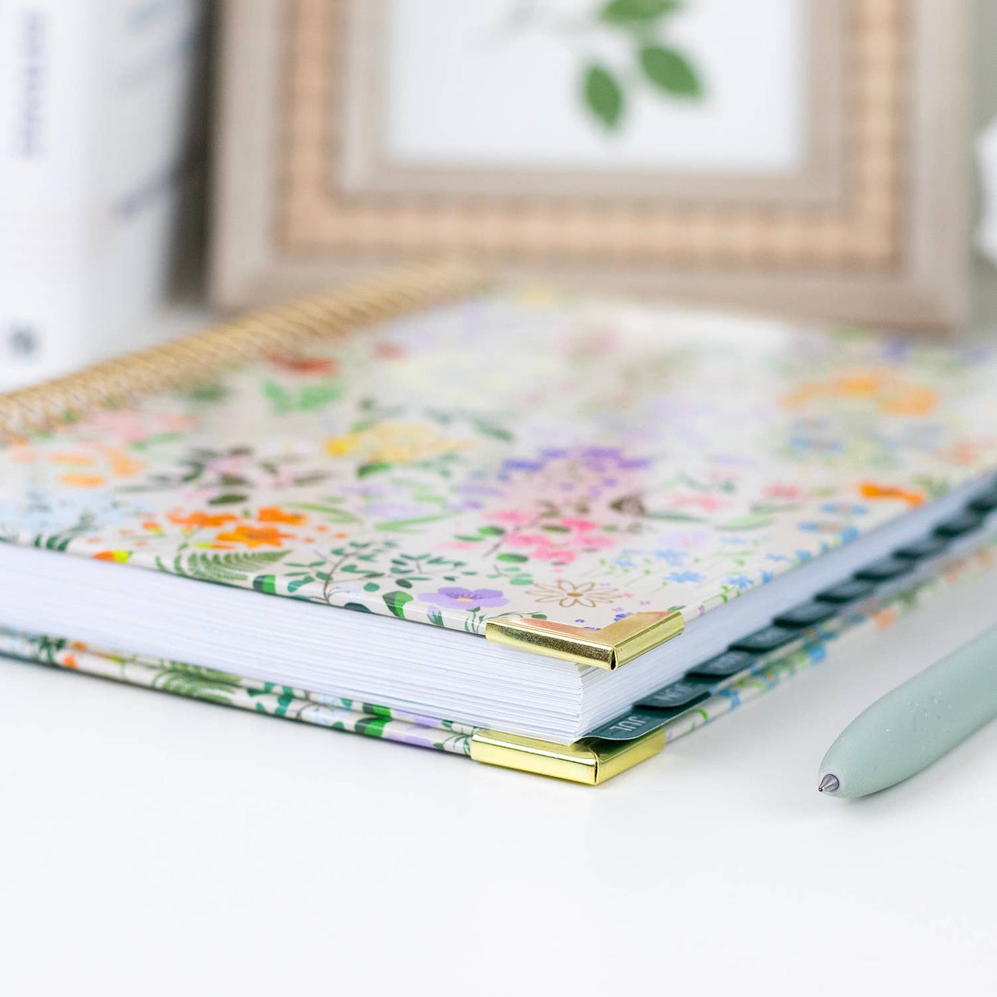 2026-27 Hard Cover Academic Planner, 5x8 Size (A5): Garden Party Beige