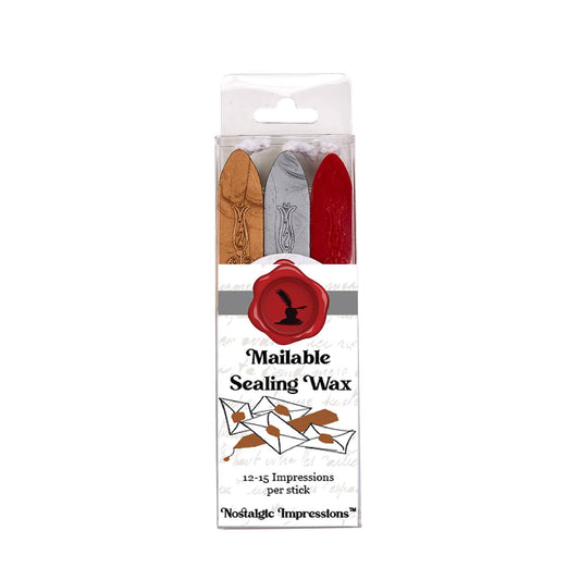 Sealing Wax Sticks with wick 3PK- 25+ colors: Red/Gold/Silver