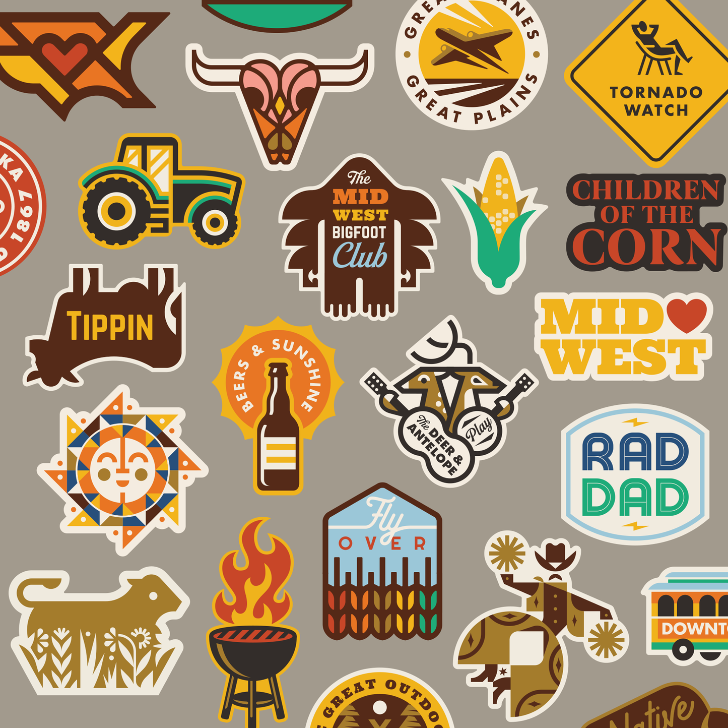 Tractor Sticker Iowa