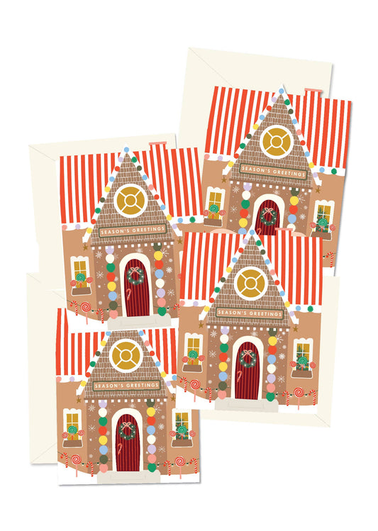 Gingerbread House die-cut Greeting Cards Boxed Set