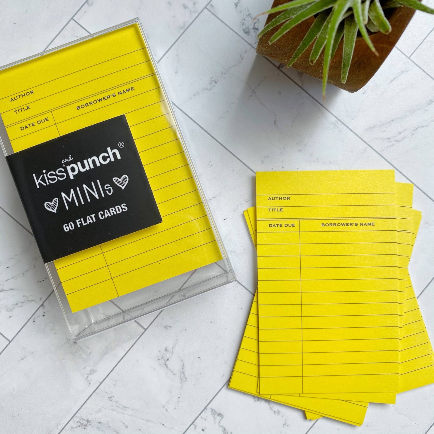 60 ct. Mini Notecard Library Card (Yellow)