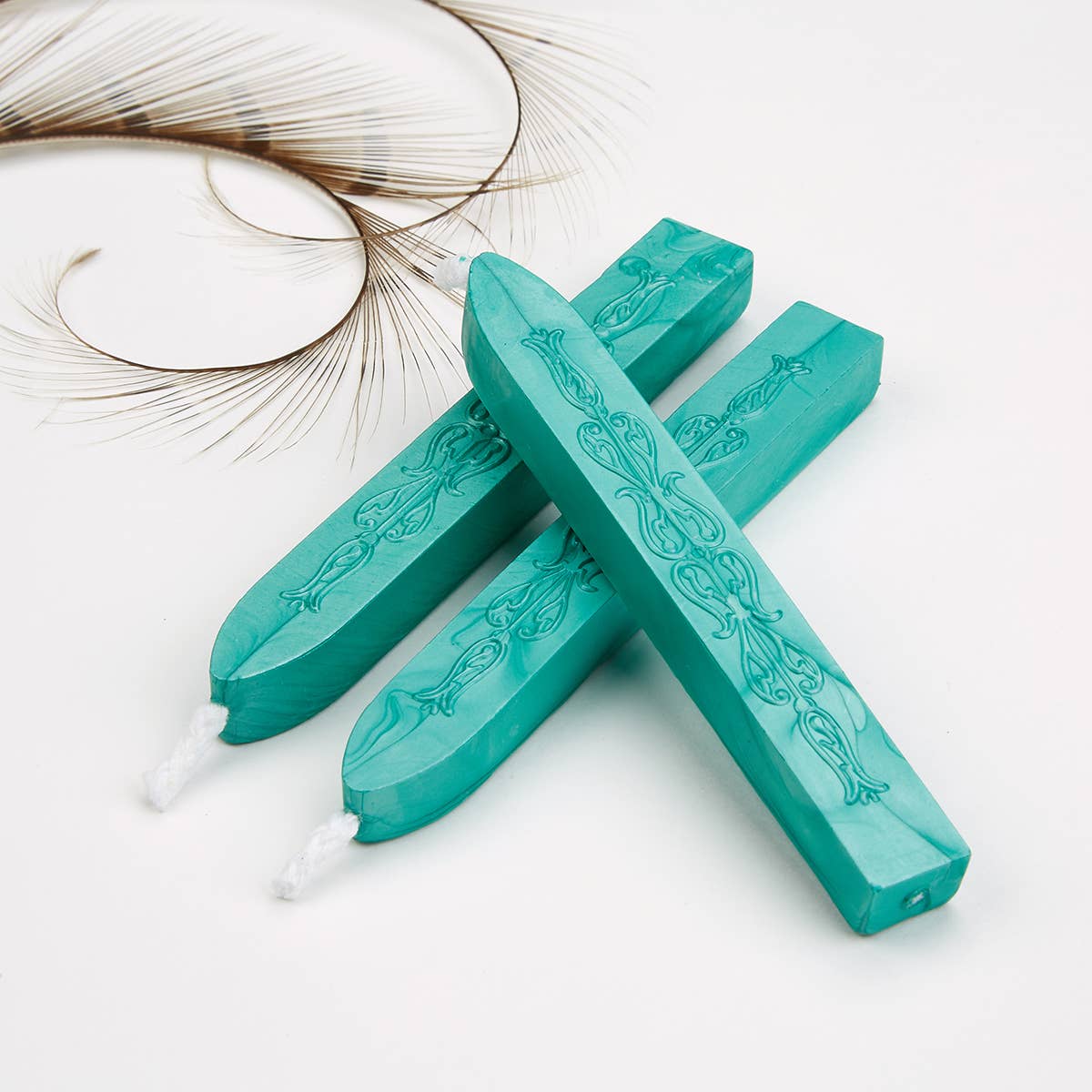 Sealing Wax Sticks with wick 3PK- 25+ colors: Chocolate/Gold/Moss Green