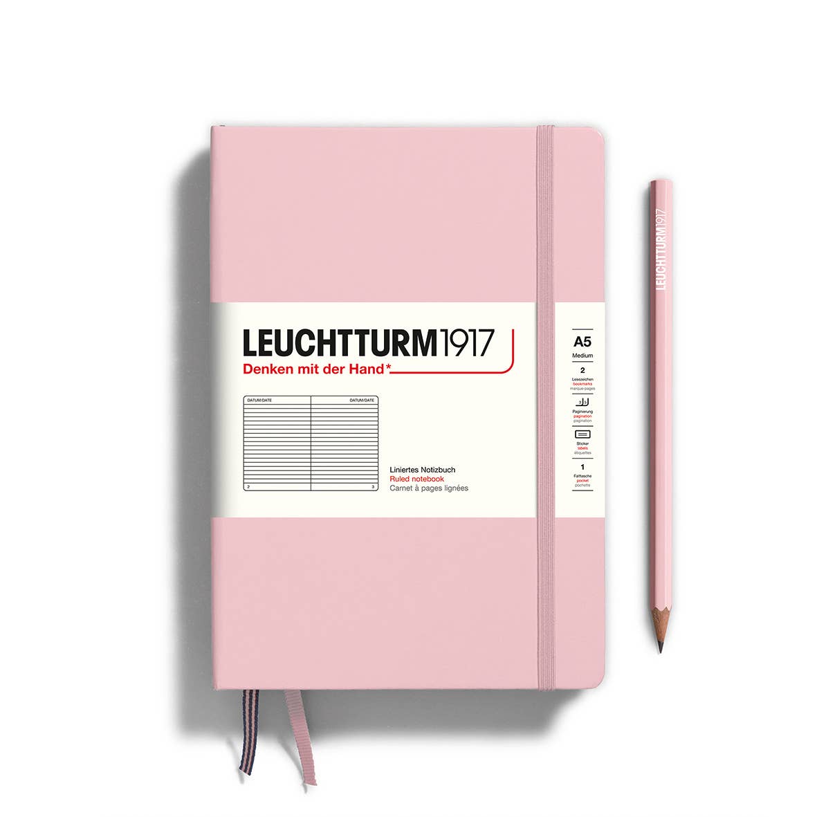 Notebooks - Medium (A5): Dotted / Hardcover / Powder