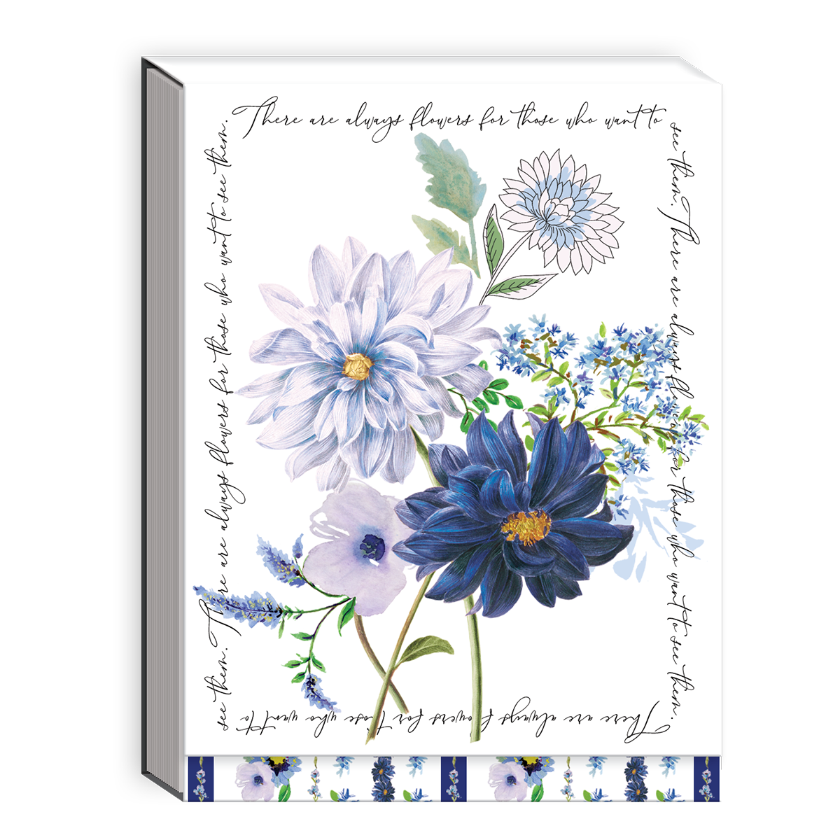 Pocket Notepad Notable Florals Blue Dahlia