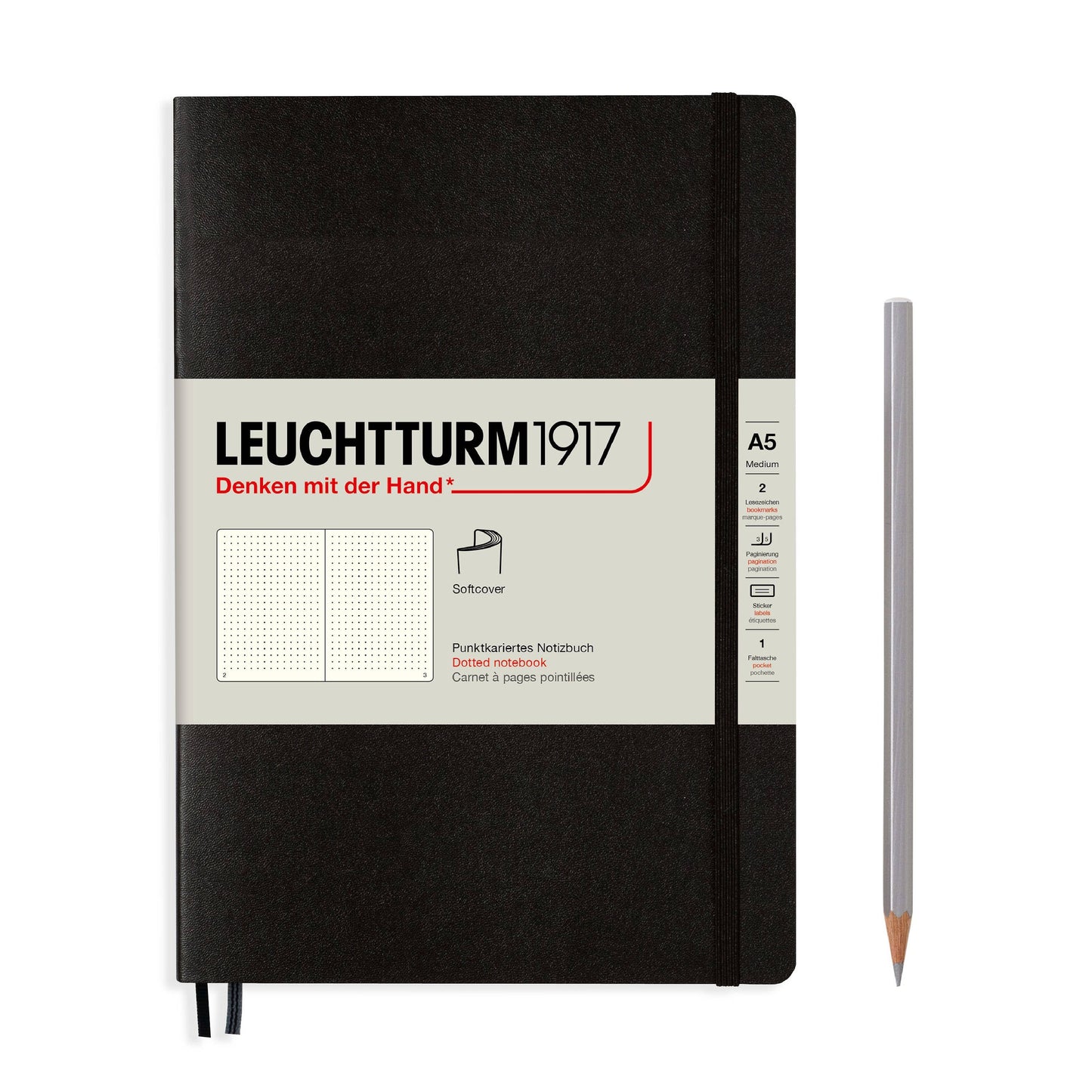 Notebooks - Medium (A5): Dotted / Hardcover / Powder