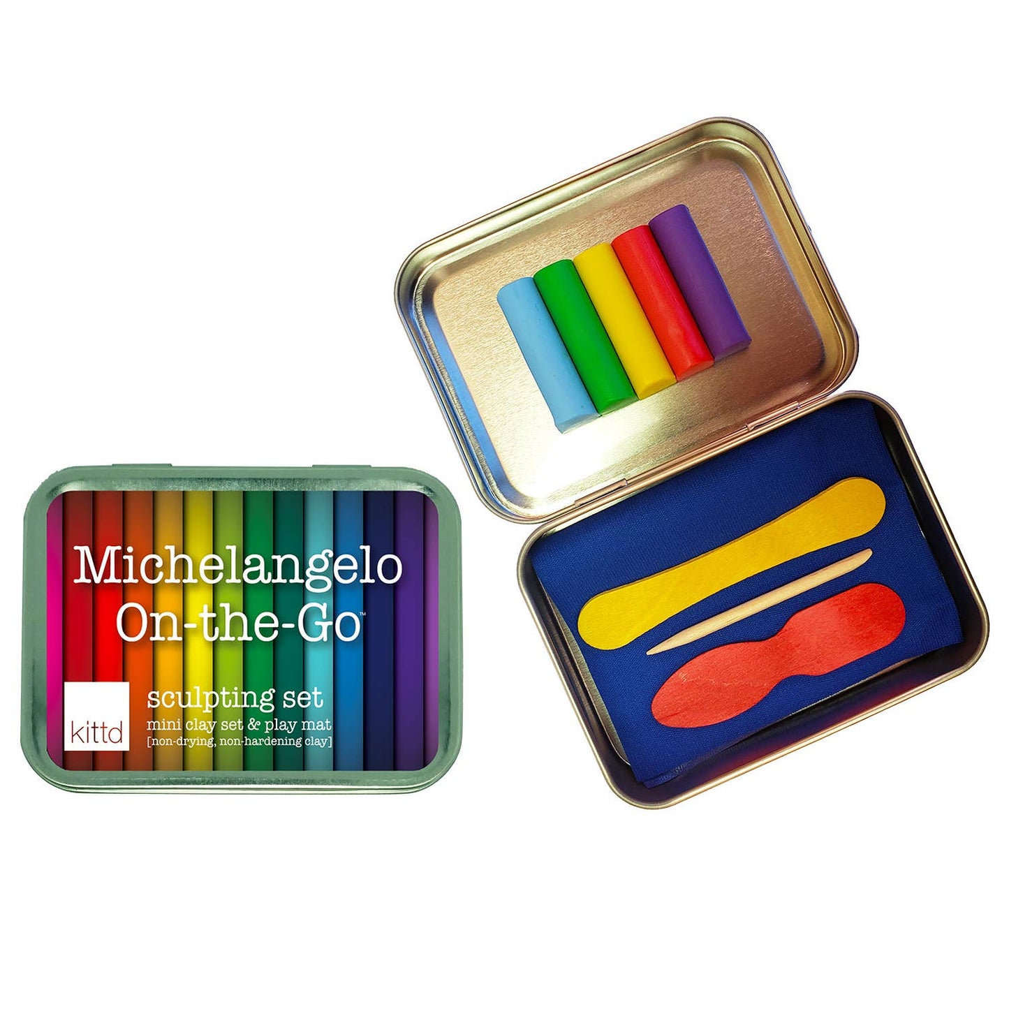 Michelangelo On-the-Go Kids Clay Play Set - kids art toy kids Summer Travel gift Museum gift
