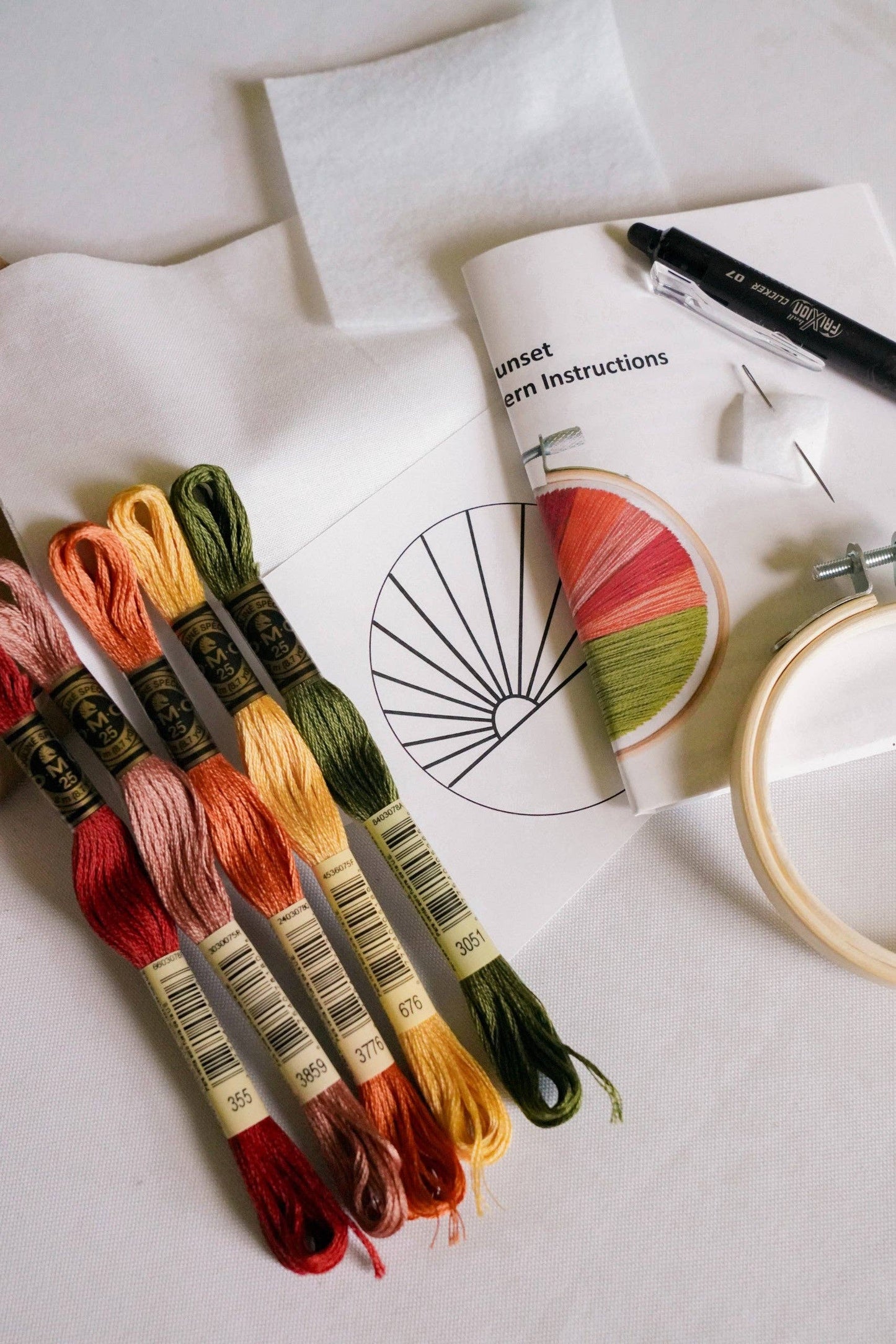 Mini Sunset 3" Hoop DIY Embroidery Kit