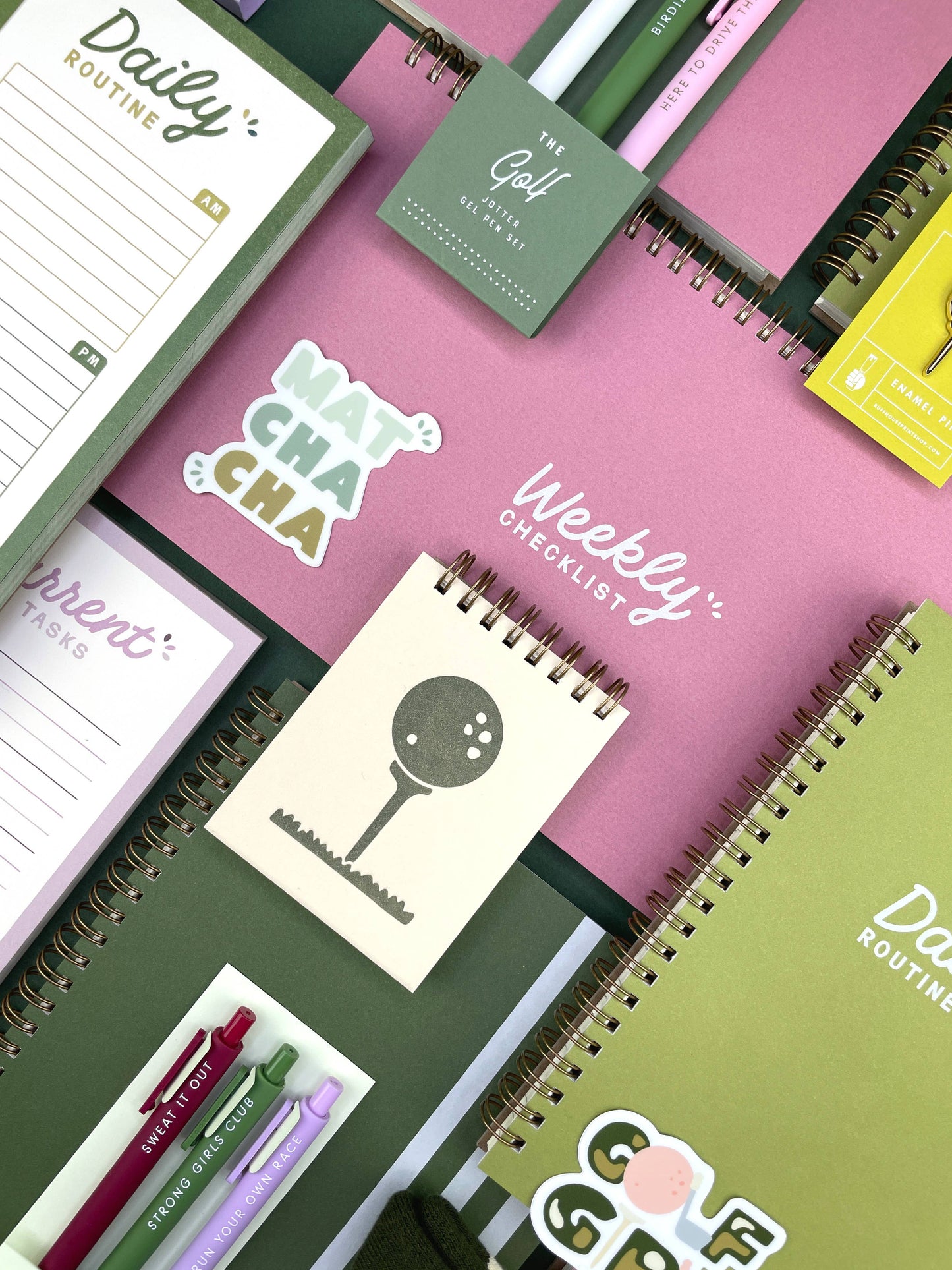 Golf Ball and Tee Mini Jotter Notebook
