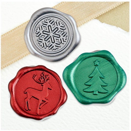 Christmas Adhesive Wax Seal Stickers 1 1/4" - 25 Pk