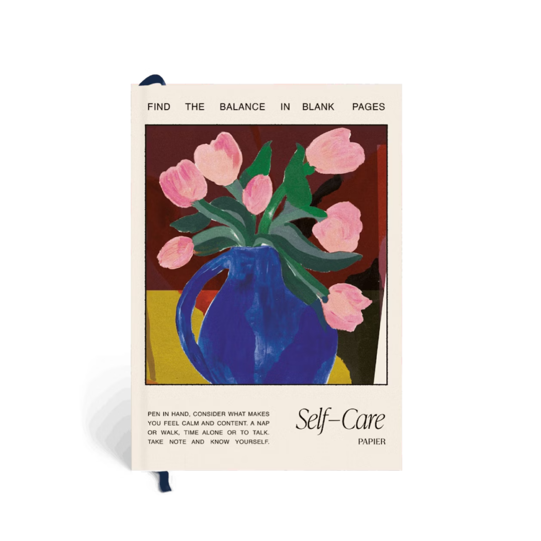 Guided Wellness Journal, A5 Hardcover - Tulip Vase