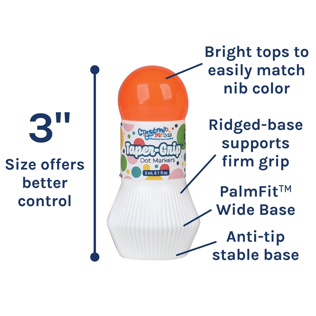 Washable Chubby Dot Markers - Set of 8