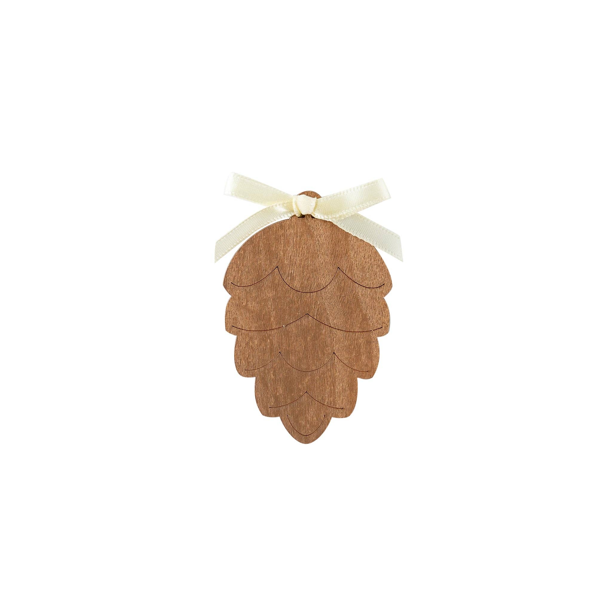 Harvest Wooden Pine Cone Napkin Tags