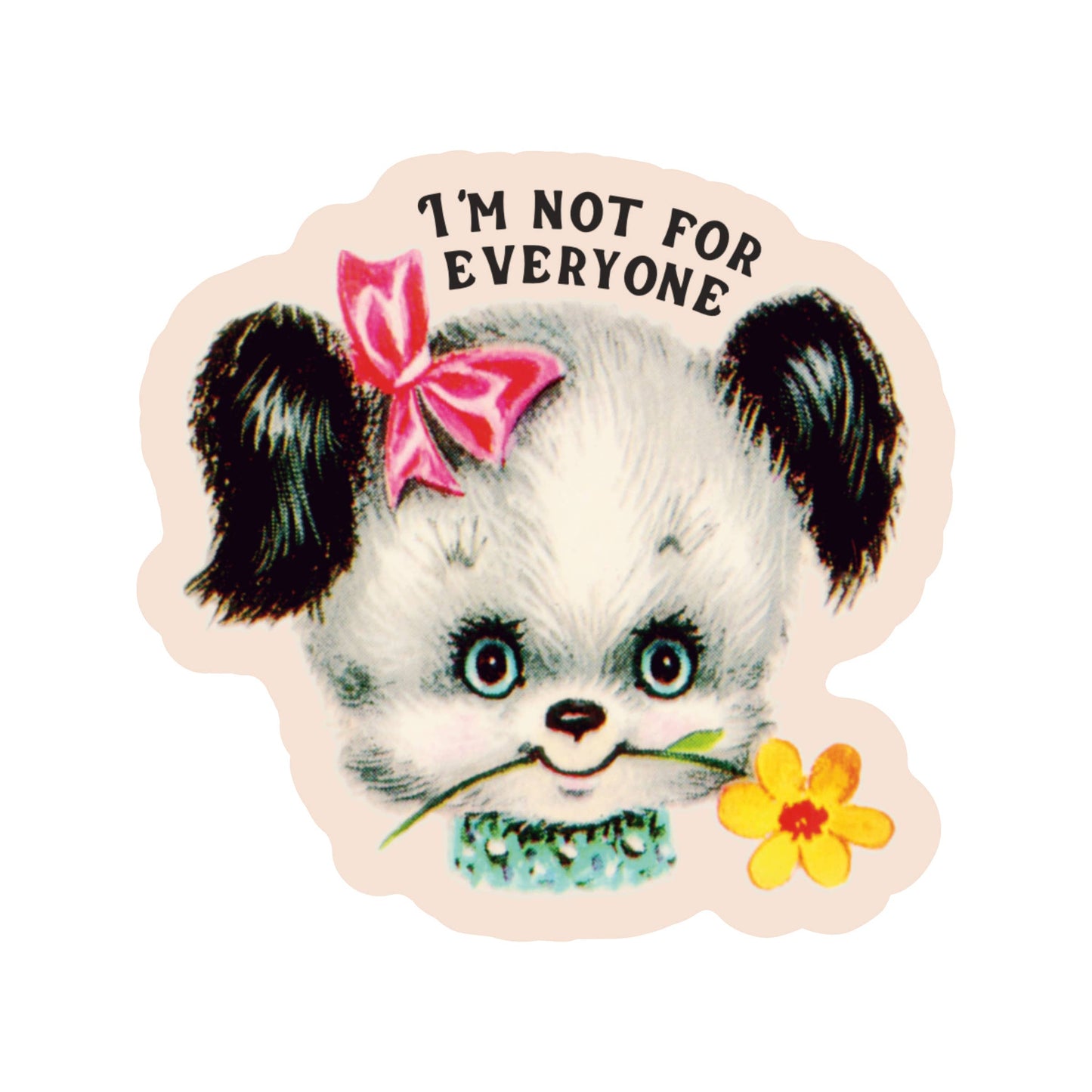 Funny Cringe Retro Puppy High Quality Vinyl Sticker