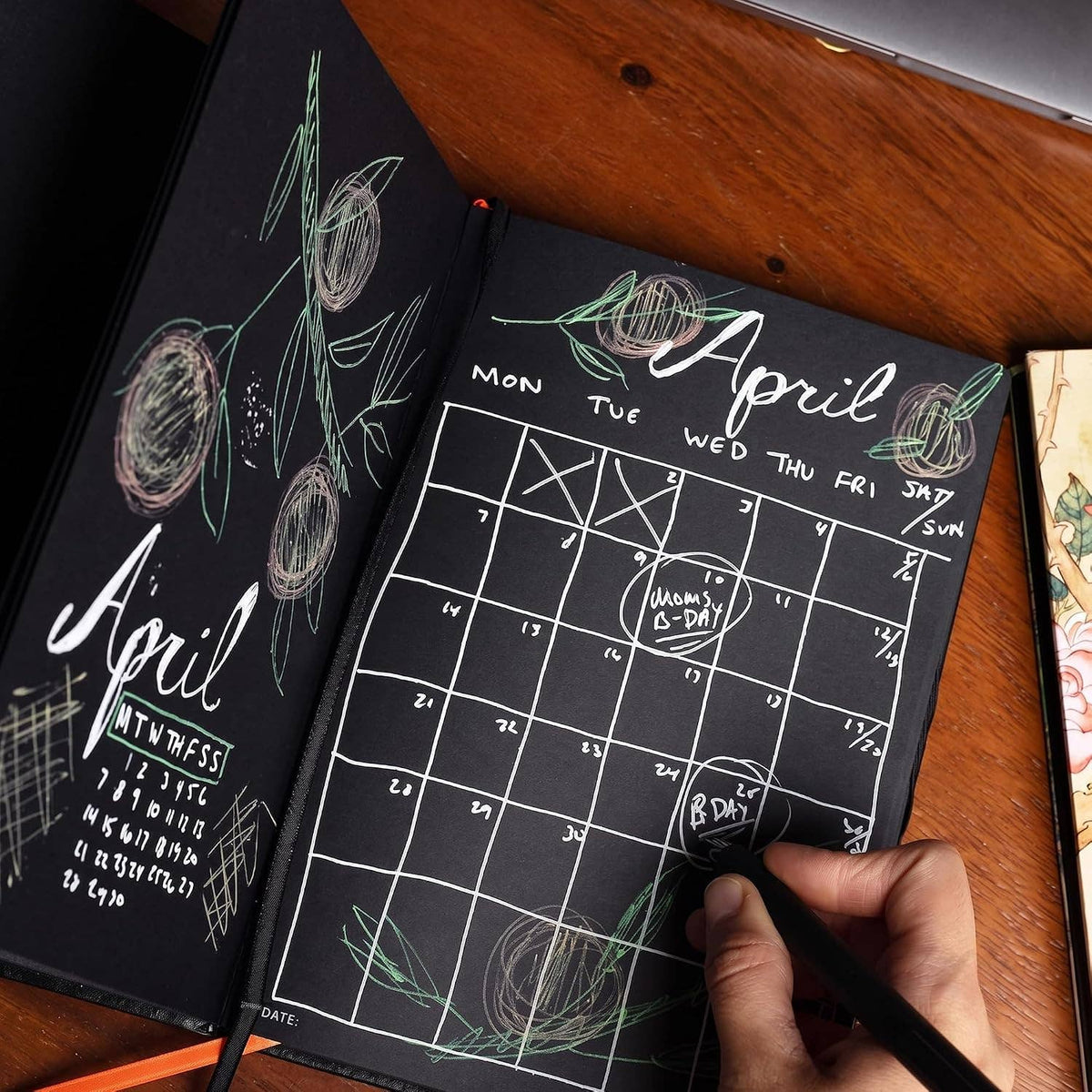 Notsu Pitch Black Paper Notebook B5 Journal Blank Sketchbook