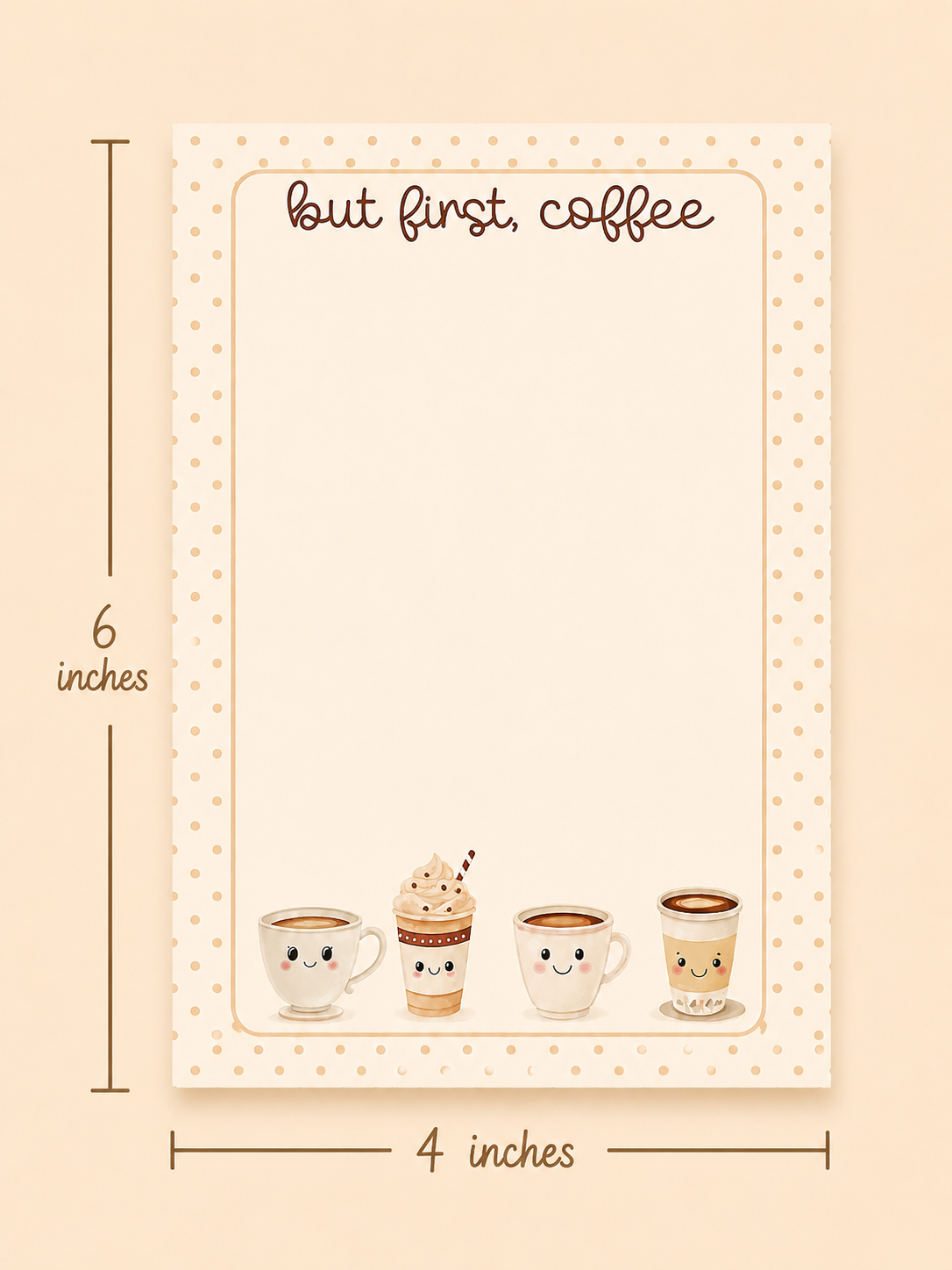 Coffee Lover Notepad Set of 3 | Cute Coffee Desk Pads | Cozy