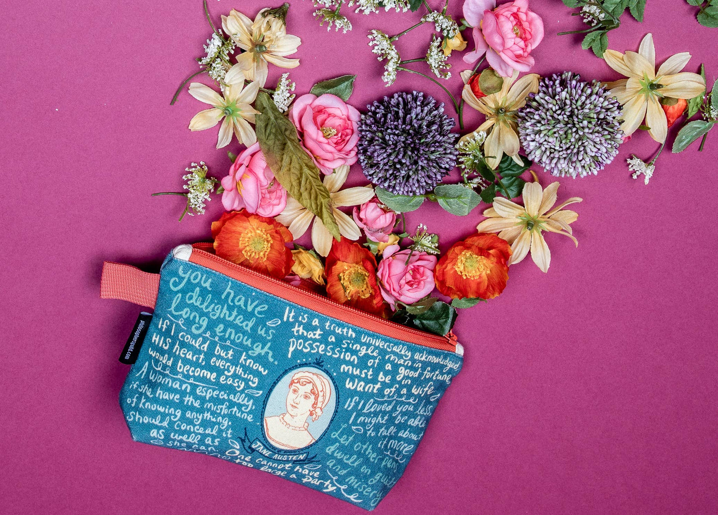 Jane Austen Zipper Bag