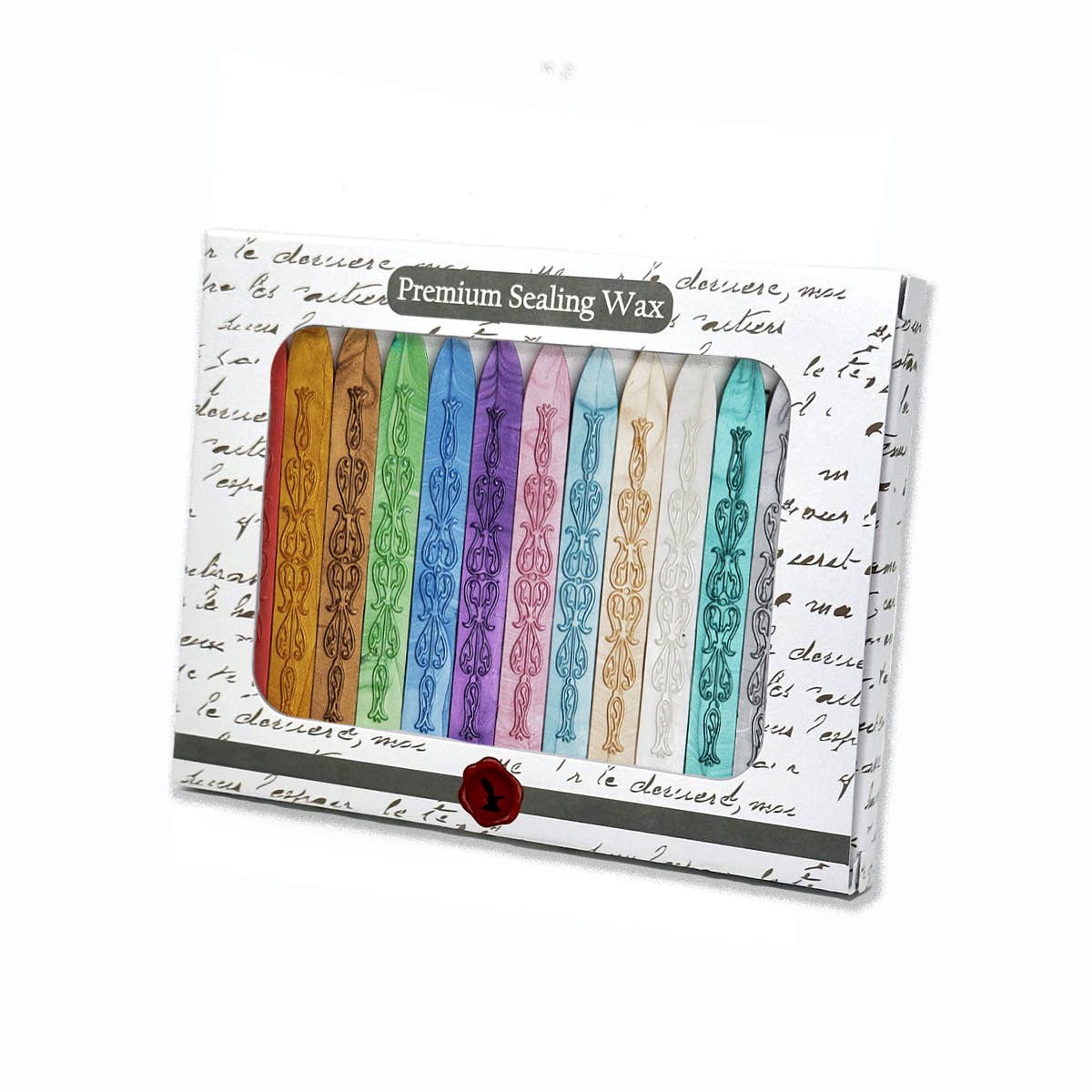 Premium  Sealing Wax Sticks with Wick-Assortm.PK/12-multi: Multi