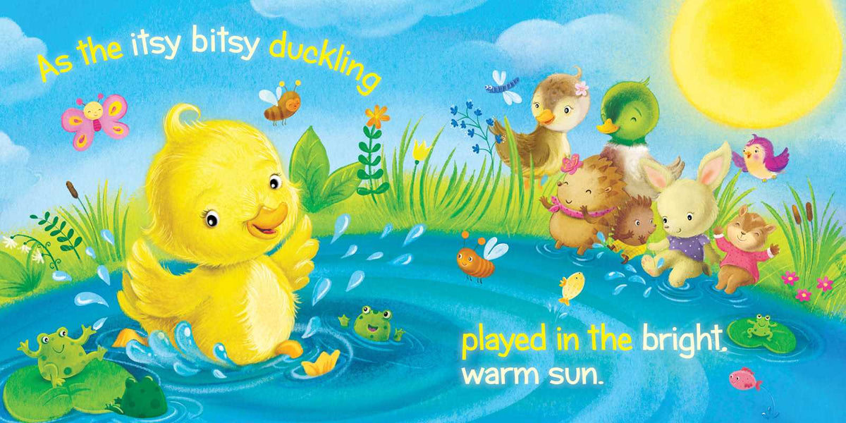 Itsy Bitsy Duckling by Jeffrey Burton: Board Books; 16 pages / English