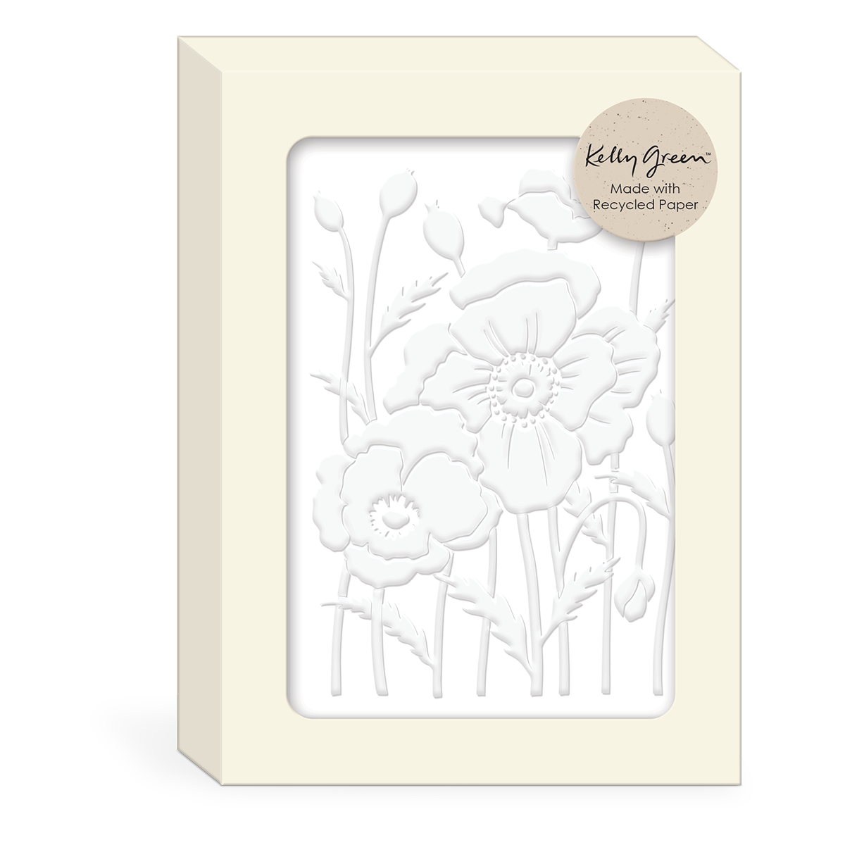 Embossed Boxed Note Cards Poppies (Set of 10)