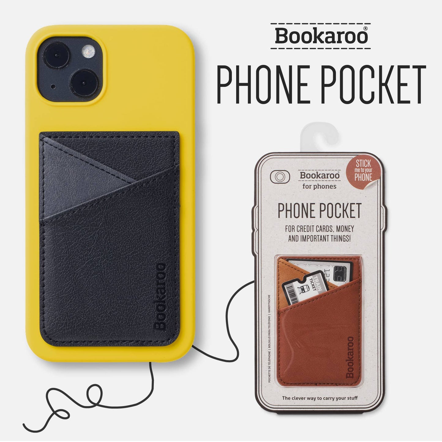 Bookaroo Phone Pocket: Brown