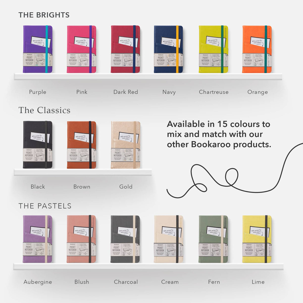 Bookaroo A6 Pocket Notebook: Charcoal