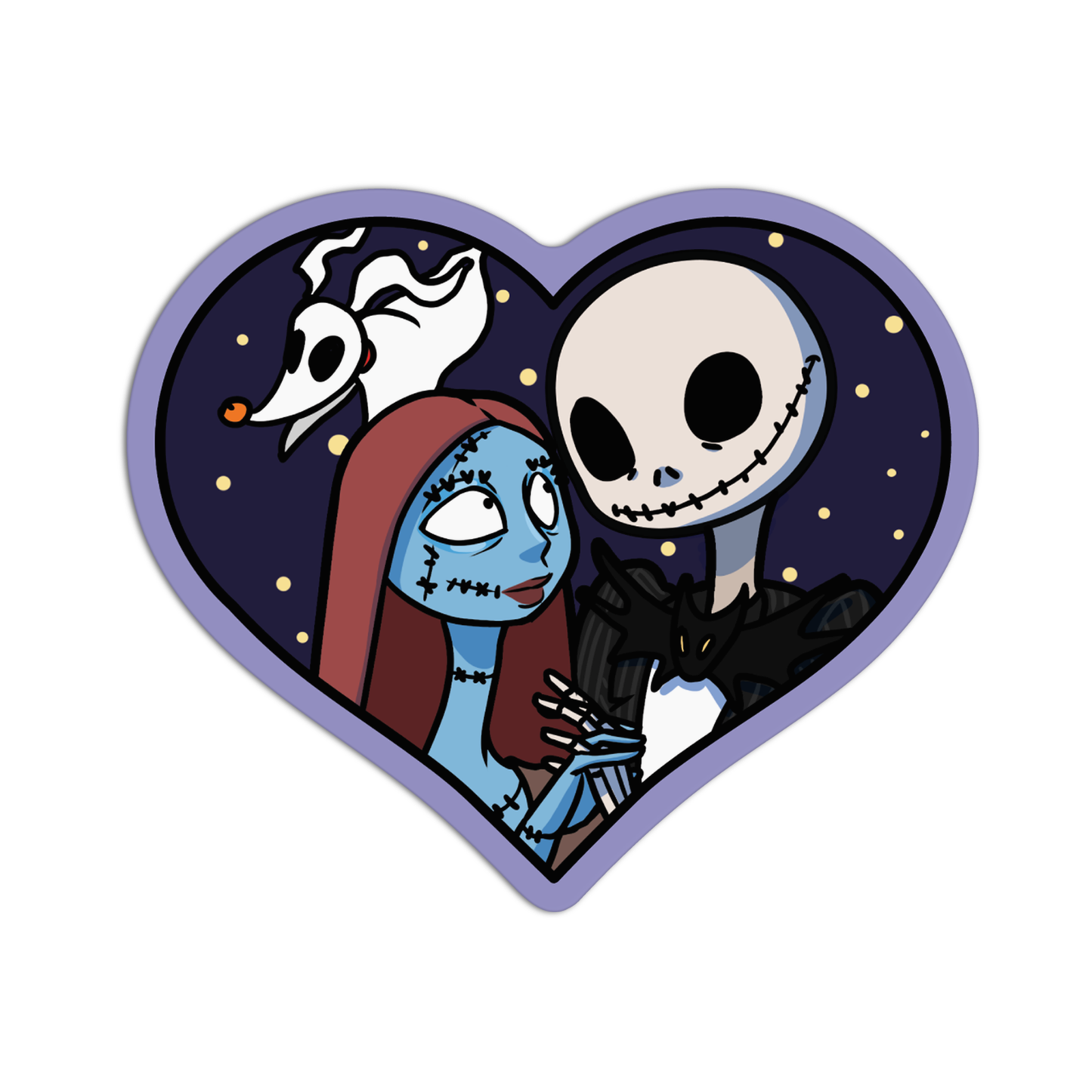 Nightmare Before Christmas Jack and Sally Vinyl Sticker