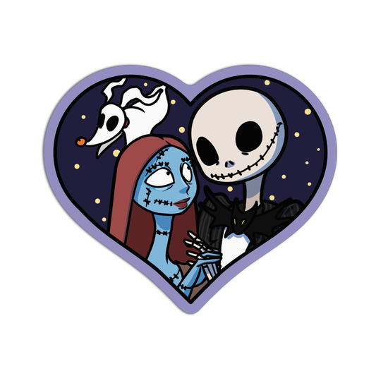 Nightmare Before Christmas Jack and Sally Vinyl Sticker