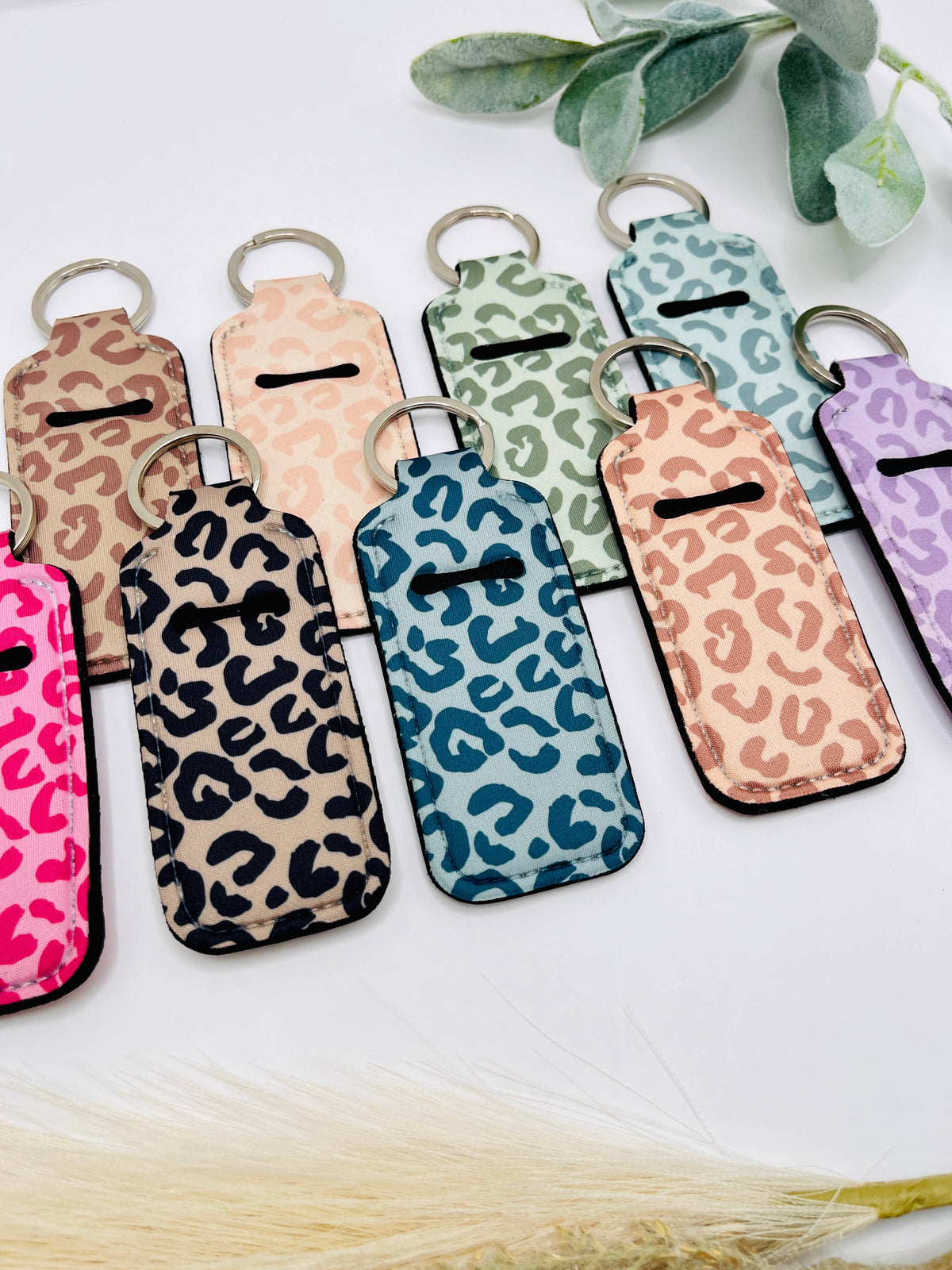 Cheetah Chapstick Holder Keychain | Trendy Accessory : 9