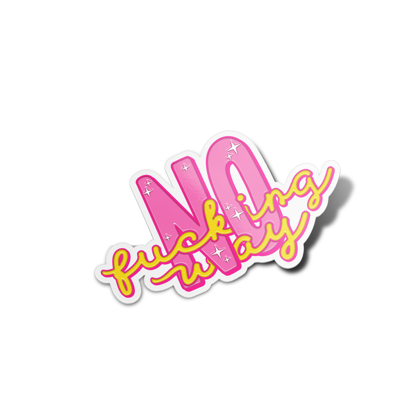 No Fucking Way Stickers Vinyl Waterproof Stickers