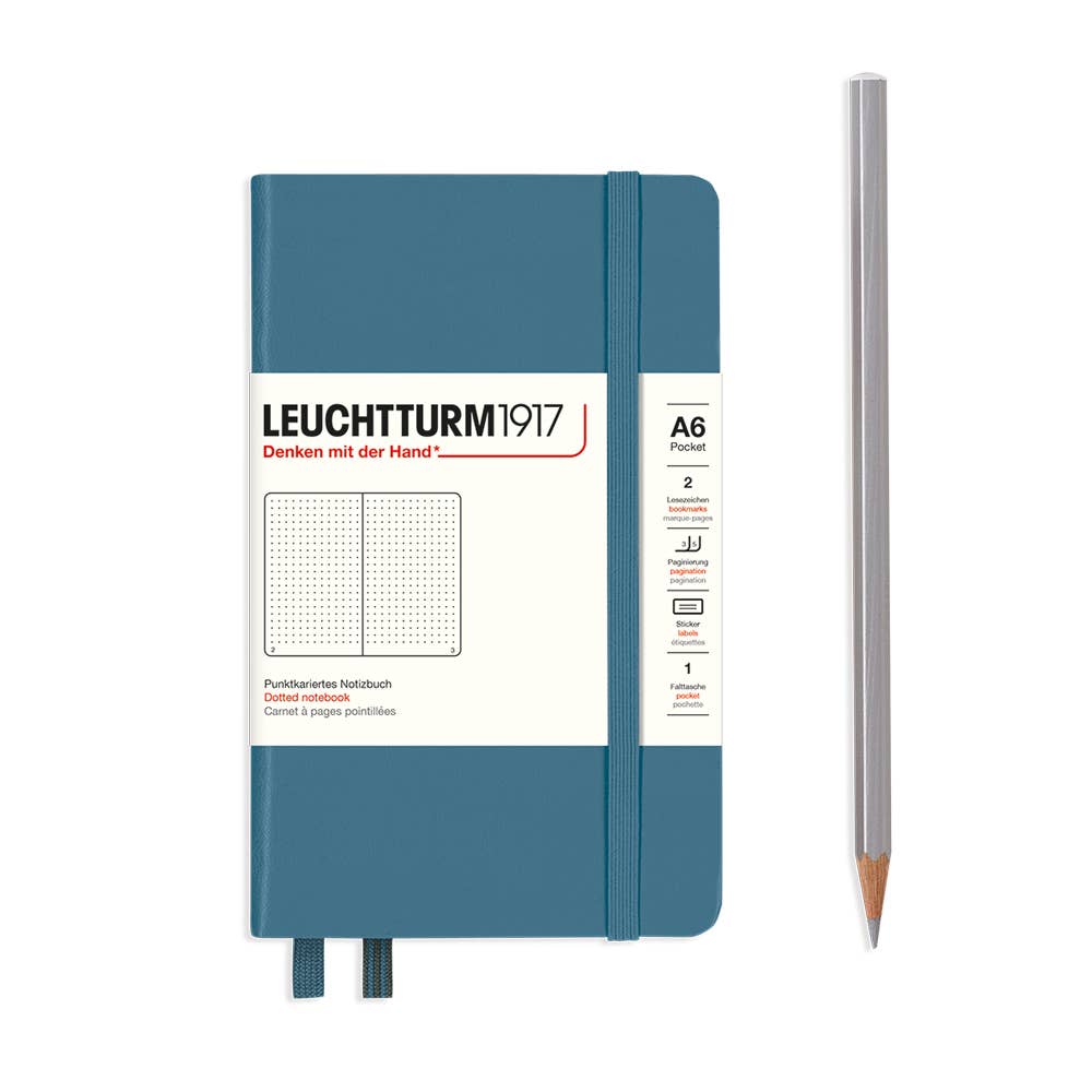 Notebooks - Pocket (A6): Stone Blue / Hardcover / Dotted