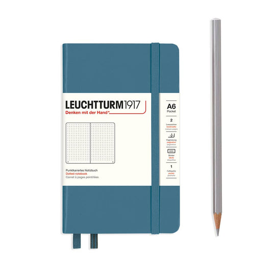 Notebooks - Pocket (A6): Stone Blue / Hardcover / Dotted