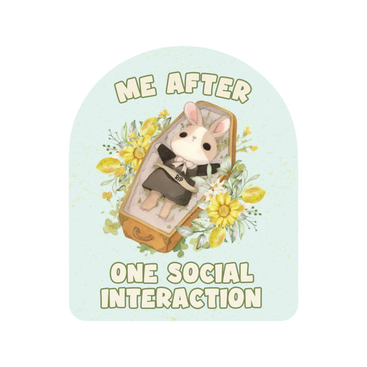 Mental Health Humor Cute Anxiety High Quality Vinyl Sticker